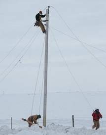Repairing Power Pole